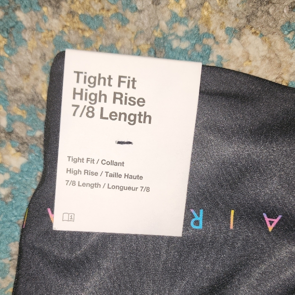 New Nike Air Mukticolored All-over Logo Plus Size 7/8 Leggings Size XXL - Picture 13 of 16